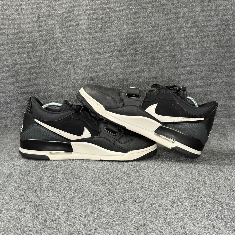 Jordan Legacy 312 Low Shoes Men's 13 Black Leather Low Lace Retro‎ Sneakers